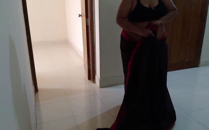 Aria Mia: Figliastro scopa mentre indossa saree tamil calda zia per san...