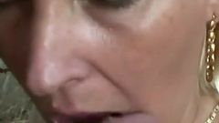 Accidentally known blonde cougar with perfect tits takes me to the woods to jump on my cock with her hairy pussy