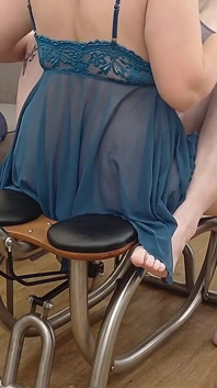 Lorelei Cums for Coffee and Tries a Sex Chair & Threesome