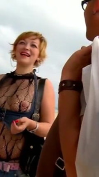 Blonde Latina MILF with big ass enjoys outdoor and indoor deepthroat sex