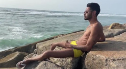 arabeputo: Magrelo do Pau Grande Punheta समुद्र तट पर