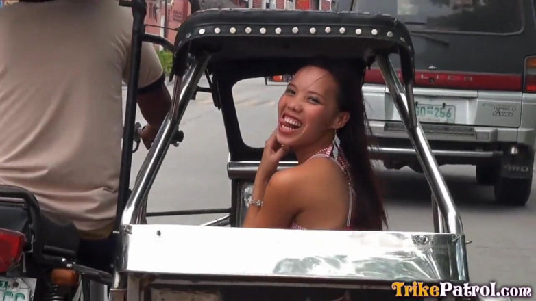 Trike Patrol - Tuk Tuk Patrol: Super horny pinay drips cum on big balls