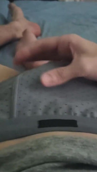 Guy Plays with His Big Dick and Gets