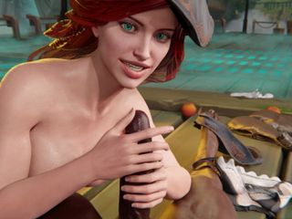 Game of Lust 3D: Miss fortune sepong kontol dan manik-manik seks anal sampai dicrot...