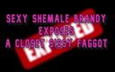 Camp Sissy Boi: Sexy Transsexual Brandy expõe um armário maricas bicha online