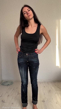 Pee in Jeans Standing up by Accident, Panty Wetting