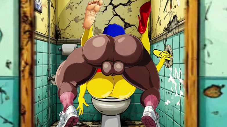 Octopussy Lovers Club: Married Housewife Gets Fucked in a Dirty Toilet. Cartoon Parody