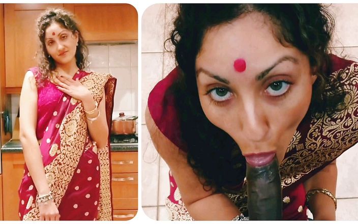 POV indian: Desi Indische Bhabhi in Saree geeft geile eenzame Devar een...