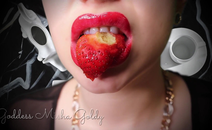 Goddess Misha Goldy: Спокушання Lipsberry! Поклоніння, дрочка і сперма! Інструкція з дрочки