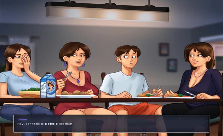 Hentai World: Summertime saga - masturbation each other under table