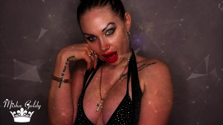 Goddess Misha Goldy: Oggi ti lascio segare sulle mie grandi labbra rosse! JOI...
