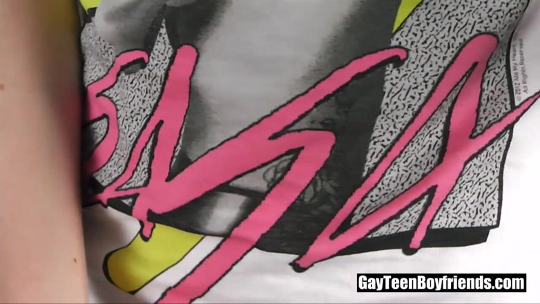 Gay Teen Boyfriends: Gay teen boy wanks his dick