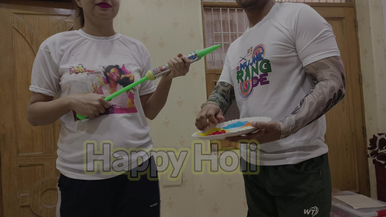 Hornycouple149: Holi özel: holi festivalinde sara anal seks amında büyük yarak ve...