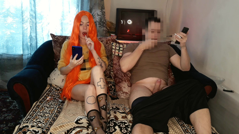 Blowjobs Alice: Asian stepdaughter watching porn with stepfather