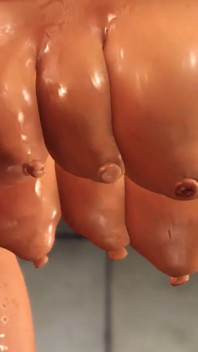 Sci-fi BDSM no bunker com uma jovem loira sexy algemada com muitos peitos