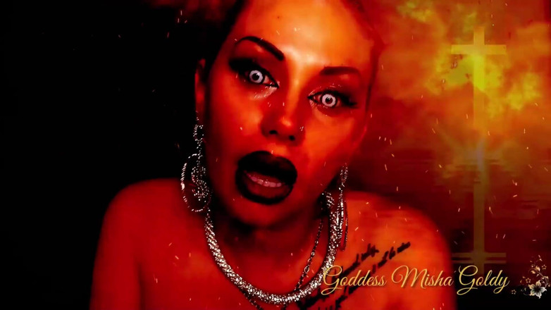 Goddess Misha Goldy: Hipnotizante antirreligioso ASMR! ¡Dale tu alma y tu cuerpo al diablo!