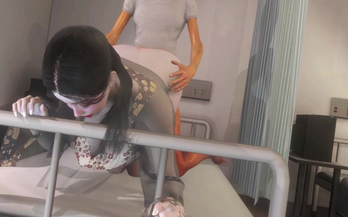 X Hentai: Şehvetli kız arkadaş yaşlı hastayı sikiyor (p2) - 3 boyutlu animasyon