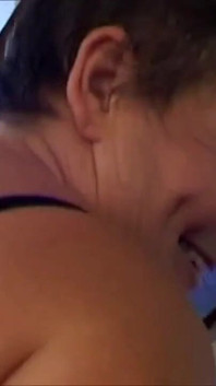 Horny old woman gives a blowjob to a raw little cock