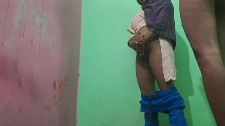 House stage: 의붓딸과 계부 추다이 비디오를 위한 인도 마을 소녀 Bur Chudai 비디오