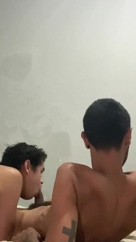 Two Naughty Young Men Making Out and Showing on the Webcam