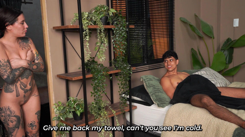 Angel Cruz: Muscular Guy Ends up His Stepsister in the Shower