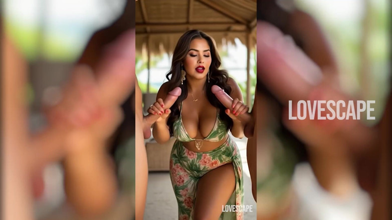 Lovescape: Latina-MILF roh am strand im doppel