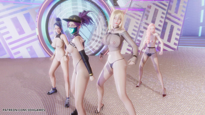 3D-Hentai Games: [mmd] Le Sserafim - Girls Eve Sexy striptýzová hvězda Blade Hentai...