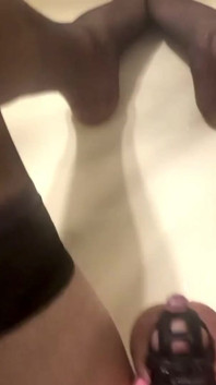 Sissy Slut Cum Handsfree in Chastity and Nylon