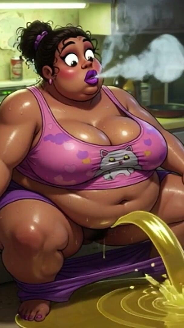YOUR BEST FANTASY: Une BBW enceinte très enceinte fume en faisant pipi - gros...