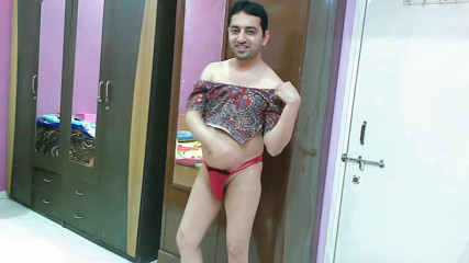 Cute & Nude Crossdresser: Sexy sissy crossdresser femboy Sweet Lollipop in a printed top,...