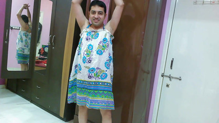 Cute & Nude Crossdresser: สาวประเภทสองครอสเดรสเซอร์ เฟมบอยหวานๆ ลollipop สวมเดรสชายหาดกับกางเกงในข้างใน