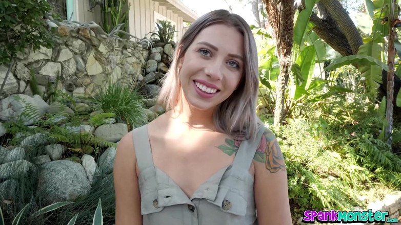 Spankmonster: Teen Naughty Neighbor Chanel Grey Magically Delicious Pussy Creampie