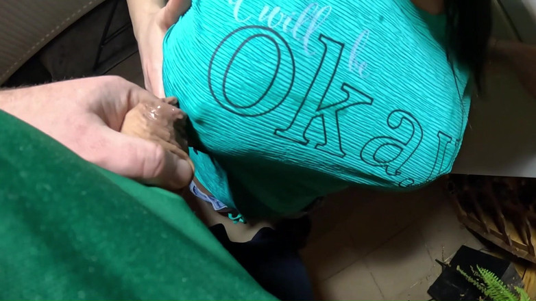 MilfyCalla: Sorry about my boss - glänzende jeans cameltoe, tiefer blowjob und...