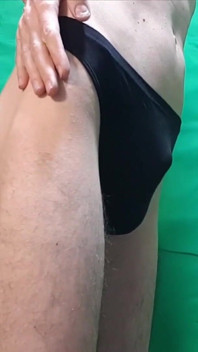 Black Thong Try on