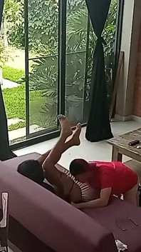 Trans Girl Colombiana Gets Fucked on the Tablet Ando Sofa Bed