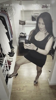 Umkleidekabine cam: das kleine schwarze kleid