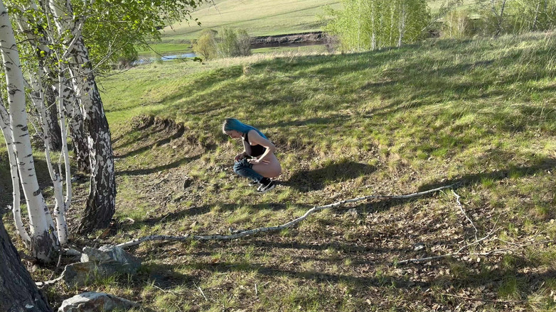 LapkaLu: Sex in the Woods with Busty Classmate. Young Russian Student...