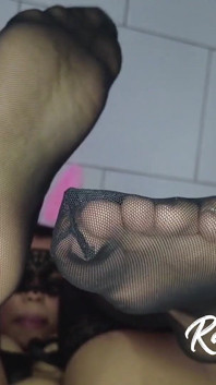 Naughty Latina Playing with Her Pussy and Licking Lollipop