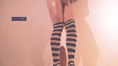 KarmaTS: Karma sexy tanec s ocasem a anální masturbací