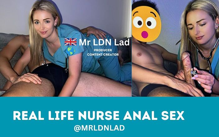 Mr LDN Lad: Anaal verslaafde echte verpleegster geneukt in kont in uniform