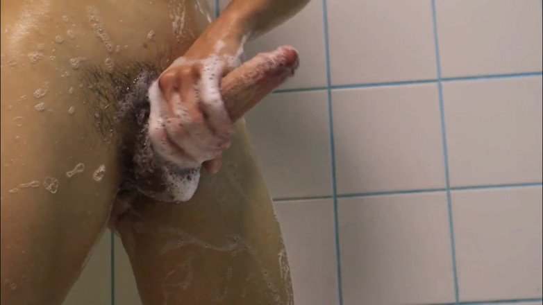 SEXY_GUYBEST: Cock Massage in the Shower After a Workout
