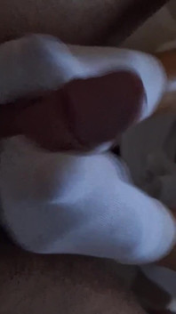 White Ankle Socks Footjob