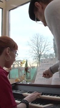 Uniformed redhead teen gets anally fucked