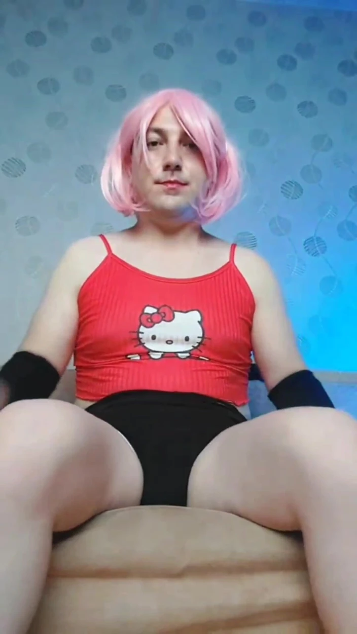 Kitty_Cross: 令人惊叹的娘娘腔戏弄的表情整晚