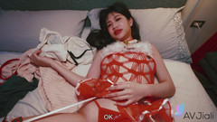 AV Jiali: Busty Brunette Cheats on Her Boyfriend