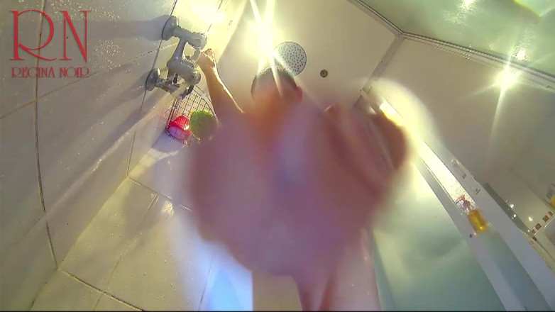 Regina Noir: Camera in the shower room. Shave pussy. Young naked girl...