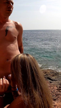 Naughty Spanish Amateur Couple Persuades Me to Have a Threesome in Outdoors