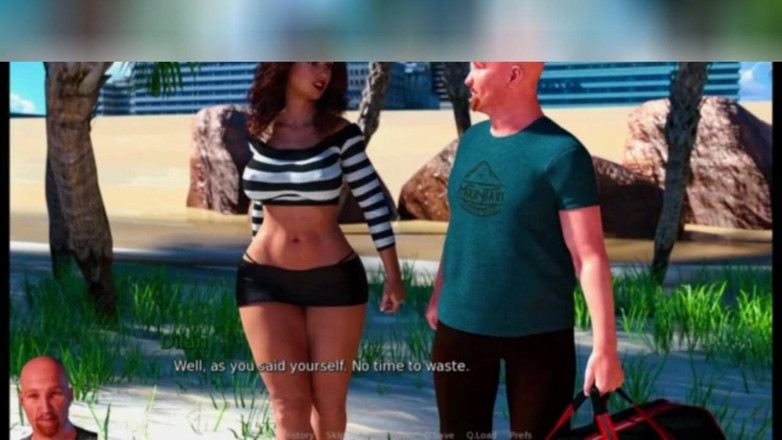 3DXXXTEEN2 Cartoon: Rebecca merge să fută pula la plajă. Porno 3D, sex cu...