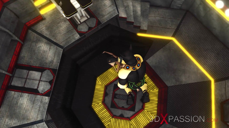 3dxpassion: Cachonda joven rubia follada duro por sci-fi anubis en la...