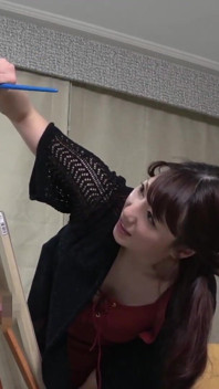 An Art Student Watches a Model's Fully Erect Penis While She Is Drawing